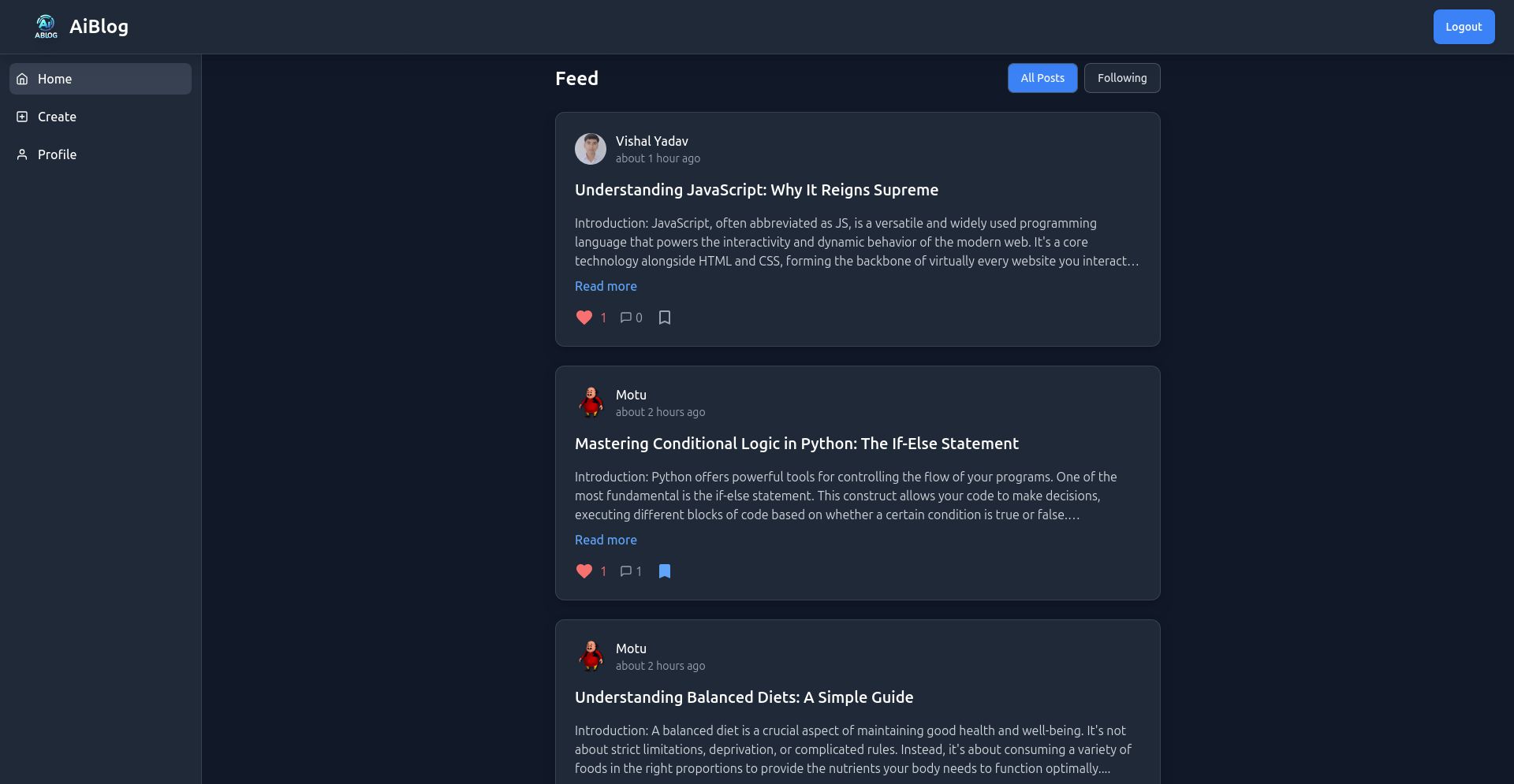 AI-Powered Blog Platform